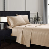 HULIANFU Simple Queen King Size Bed Sheet Sets Stripe Bedding Sets Luxury Bed Linens Bed Sheets And Pillowcase For Single Double Bed