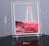 HULIANFU Moving Sand Art Picture Round Glass 3D Deep Sea Sandscape In Motion Display Flowing Sand Frame Sand Painting