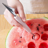 HULIANFU Kitchen Accessories Dual-head Stainless Steel Carving Knife Fruit Watermelon Ice Cream Baller Scoop Stacks Spoon Home gadgets
