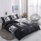 HULIANFU Nordic Style Pink Heart Bedding Set Cover Cute Bed Linens Duvet Cover Sheets and Pillowcases Queen King Size Home Textile Sets