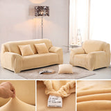 HULIANFU Plush Thick Sofa Cover for Living Room Adjustable Elastic Corner Couch Covers Sectional Slipcover Decor Sofa Chaise Cover Lounge