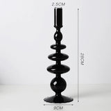 HULIANFU Nordic Glass candle holders romantic Dinner home decoration candlestick for birthday wending candle holder wax portavelas decor