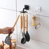 HULIANFU Kitchen Hook Multi-Purpose Hooks 360 Degrees Rotated Rotatable Rack For Organizer and Storage Spoon Hanger Accessories