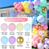 HULIANFU QIFU Macaron Balloons Garland Latex Ballons Arch Happy Birthday Party Decor Kids Adult Wedding Baloon Chain Baby Shower Balon