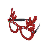 HULIANFU 2023 Christmas Headbands Christmas Tree Reindeer Antlers Hairband Xmas Party Kids Hairhoop  Christmas Glasses Photo Booth Props
