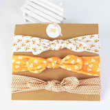 HULIANFU 3pcs Cotton Elastic Knot Headbands for Women Baby Girls Bow headband Baby Shower baptism Colorful Face Wash Hair accessories