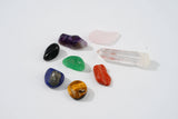HULIANFU Natural Stone Crystal Gemstone Chakras Healing Quartz Mineral Ornament Home Decoration High Quality Gifts Box 14/10/8/7 PCS/Set