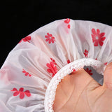HULIANFU Waterproof Bath Hat Thickened Waterproof And Oil Fume Cap Women Spa Hair Salon Supplies Shower Cap Bathroom Accessories