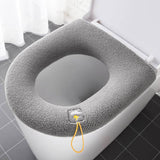 HULIANFU NEW Toilet Seat Mat Set Bathroom Universal Warm Soft Washable Closestool Mat Seat Case Winter Warmer Mat Pad Bidet Covers