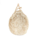 HULIANFU Portable Reusable Grocery Bags Fruit Vegetable Bag Washable Cotton Mesh String Organic Organizer Handbag Short Handle Net Tote