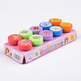 HULIANFU Round Multicolor Fun 10 Pcs Cute Panda Child DIY Scrapbook Kids Stamp Cartoon Rubber Stamps Scrapbooking Reward Toy