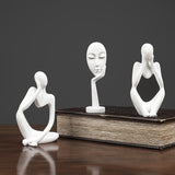 HULIANFU Thinker Statue Abstract Figure Sculpture Mini Character Statue Ornaments For Home Desktop Furnishings Home Decor Birthday Gift