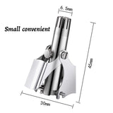 HULIANFU Men  Nose Hair Trimmer Stainless Steel Manual Trimmer Suitable for Nose Hair Razor Washable Portable Nose Hair Trimmer