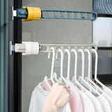 HULIANFU New Drying Rack Balcony Clothes Drying Rack Wall Mounted Clothes Drying Rack Bathroom Drying Rack Indoor Space Saving 8 Holes
