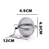 HULIANFU Stainless Steel Cooking Spices Infuser Fine Mesh Loose Tea Herbal Strainer Filter with Extended Chain Kitchen Seasoning Balls