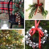 HULIANFU 2023 Christmas Decoration Bells Iron Loose Beads Small for Festival Party Decoration Christmas Tree Decoration DIY Crafts Accessories