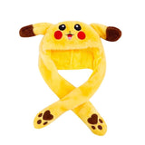 HULIANFU Lovely Luminous/no light Plush Rabbit Hat Funny Play Toy Up Down Moving Bunny Ears Toy Hat Girlfriend Children Gifts