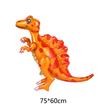 HULIANFU Large 4D Walking Dinosaur Foil Balloons Jungle Animal Boys Birthday Party Decors Jurassic  Standind Dragon Kids Toys Air Globos