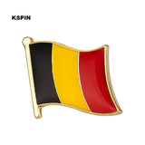 HULIANFU National Flag Metal Lapel Pin Flag Pin Badge Russia Algeria Argentina Brazil Belgium Germany France Costa Rica South Korea  Neth