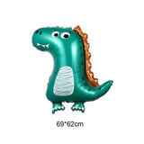HULIANFU Large 4D Walking Dinosaur Foil Balloons Jungle Animal Boys Birthday Party Decors Jurassic  Standind Dragon Kids Toys Air Globos