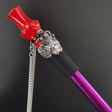 HULIANFU Reusable Hookah Mouthpiece  with Stainless Chain Strap Shisha Mouth Tips Silicon Resin Chicha Narguile Water Pipe Mouthpieces