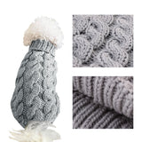 HULIANFU Warm Dog Cat Sweater Clothing Winter Turtleneck Knitted Pet Cat Puppy Clothes Costume For Small Dogs Cats Chihuahua Outfit Vest