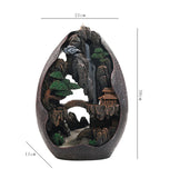 HULIANFU Mountain River Waterfall Incense Burner Creative Home Decor Incense Holder Portable Resin Smoke Backflow Censer Handicrafts