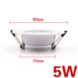 HULIANFU LED Downlight 220V Spot Three colors dimming  5W 7W 9W 12W 15W Recessed in LED Ceiling Downlight Light Cold Warm white Lamp