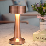 HULIANFU Retro Bar Coffee Table Lamp LED Desktop Night Light Rechargeable Touch Sensor Wireless Restaurant Bedroom Decor Lighting Fixture