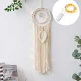 HULIANFU Macrame Dream Catcher Boho Home Decor Moon Ramadan Decoration Macrame Wall Hanging Baby Nordic Room Decoration Kids Nursery
