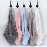 HULIANFU Towel Women Adult Bathroom Absorbent Quick-Drying Bath Thicker Shower Long Curly Hair Cap Microfiber Wisp Dry Head Hair Towel
