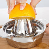 HULIANFU Portable lemon orange manual fruit juicer 304 stainless steel kitchen accessories tools citrus 100% raw hand pressed juice maker