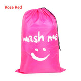 HULIANFU Washable Dirty Clothes Organizer Nylon Laundry Bag Wash Me Travel Storage Pouch Folding Bags Wash Drawstring Bag