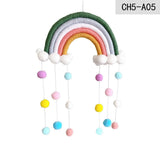 HULIANFU Nordic Cloud Rainbow Raindrop Wall Hangings Decoration For Kid Girls Bedroom Hanging Pendant Baby Bed Tent Hanging Toy Pendant