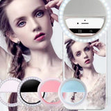 HULIANFU Selfie Ring Light for Mobile Phone Video Light Lighting Camera Portable Dry Battery Dimmable Light Makeup Mini Round Fill Light