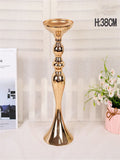 HULIANFU Metal Candle Holders Flowers Vase Candlestick Centerpieces Road Lead Candelabra Centerpieces Wedding porps Christmas decoration
