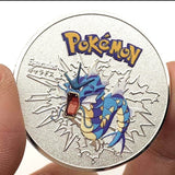 HULIANFU Pocket Monsters Gold Silver Coins Japanese Pokemon Anime Movie Around Coins Children's Cartoon Toys Small Gifts