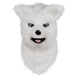 HULIANFU Movable Mouth Fox Head Mask Animal Panda Tiger Husky Orangutan Artificial Fur for Halloween Costumes Party