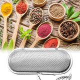 HULIANFU Stainless Steel Cooking Spices Infuser Fine Mesh Loose Tea Herbal Strainer Filter with Extended Chain Kitchen Seasoning Balls