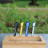 HULIANFU Toppuff Aluminum Alloy Metal Snuff Snorter Dispenser Nasal Tube 70MM Smoking Snuff Straw Sniffer Snorter Nasal Pipe Pocket Size