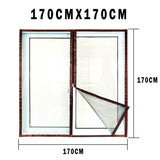 HULIANFU Insect Window Screen Zipper Opening and Closing Self-Adhesive Mosquito-Proof Net Indoor Fly Curtain Mesh Invisible Customizable
