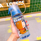 HULIANFU New 400/600Ml 3 Color Solid Plastic Spray Cool Summer Sport Water Bottle Portable Climbing Outdoor Bike Shaker My Water Bottles