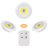 HULIANFU LED Light COB Under Cabinet Light Night Light Wireless Remote Control Dimmable Wardrobe Lamp 3W Super Bright Closet Lighting