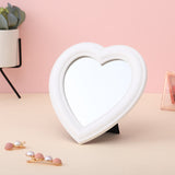 HULIANFU Pink Love Mirror Desktop Makeup Mirror Wall Mounted Dual-Use Vanity Mirror Girl Room Wall Decoration Heart-Shaped Mirror