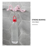 HULIANFU Wall Mounted Shoe Rack Bathroom Slippers Hanger Adhesive Slippers Shelf Home Space Saving Shoe Holder Plastic Organizer