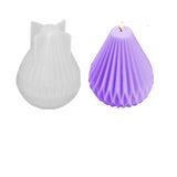 HULIANFU Silicone Candle Making Mold Geometric 3D Shape Resin Epoxy Chocolate Cake Handmade DIY Craft Mould Form for Candles