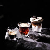 HULIANFU Nordic Espresso Coffee Glass European Cappuccino Cold Latte Latte Concentrated Cup American Ice Dirty Coffee Cup for Kitchen