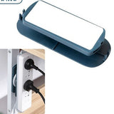 HULIANFU Self-Adhesive Power Strip Holder with Cable Organizer, Wall Mount Patch Panel Socket Holder Home Organizer Remote Holder