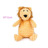 HULIANFU Plush Dog Toy Animals Shape Bite Resistant Squeaky Toys Corduroy Dog Toys for Small Large Dogs Puppy Pets Training Accessories