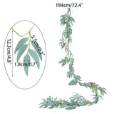 HULIANFU 2023 Green Eucalyptus Leaves Garland Wisteria Artificial Flowers Rattan Fake Plant Silk Leaf Vines For Wedding Birthday Party Decor
